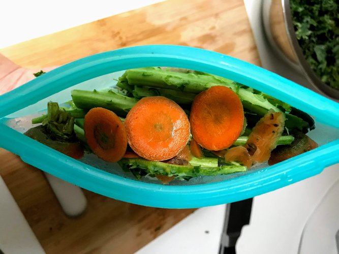 Freeze food scraps for stock