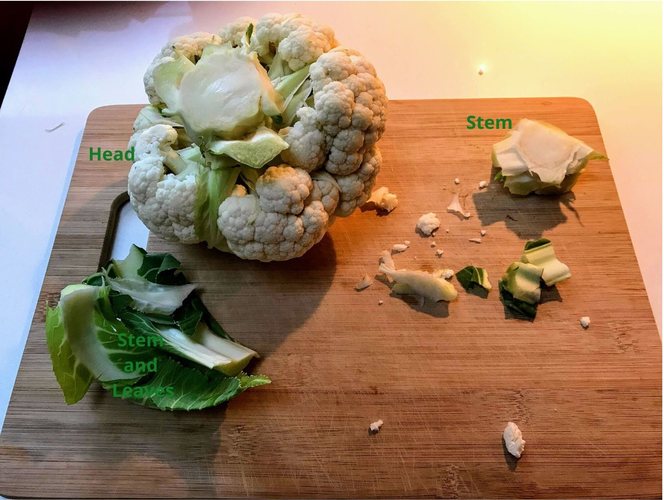 Use all parts of cauliflower
