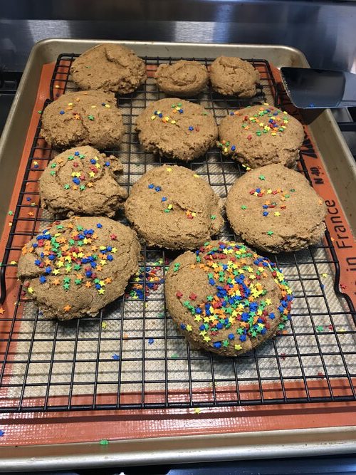 Pumpkin Cookies With Sprinkles