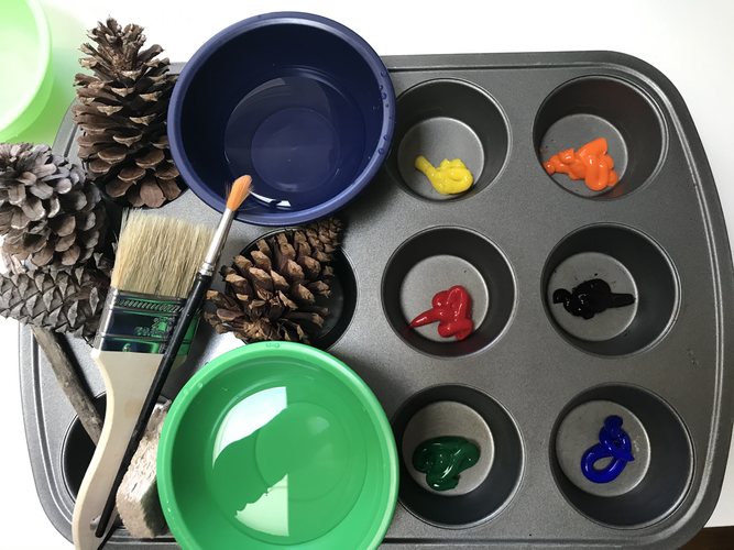 activities to do at home with toddler_painting nature