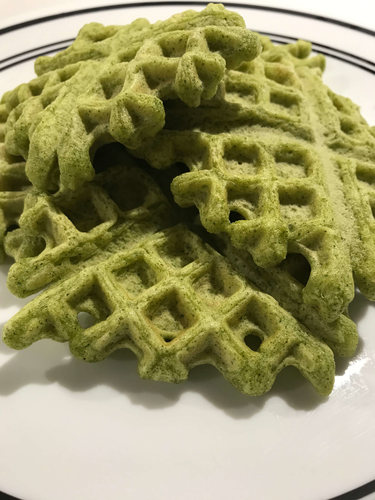 Green Waffles Colored Kale Powder